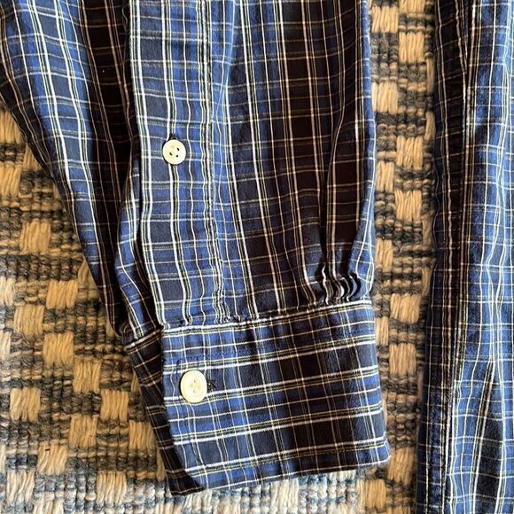 Brooks Brothers Men’s Large Blue Plaid Long Sleeve Button Down Shirt - Picture 12 of 12